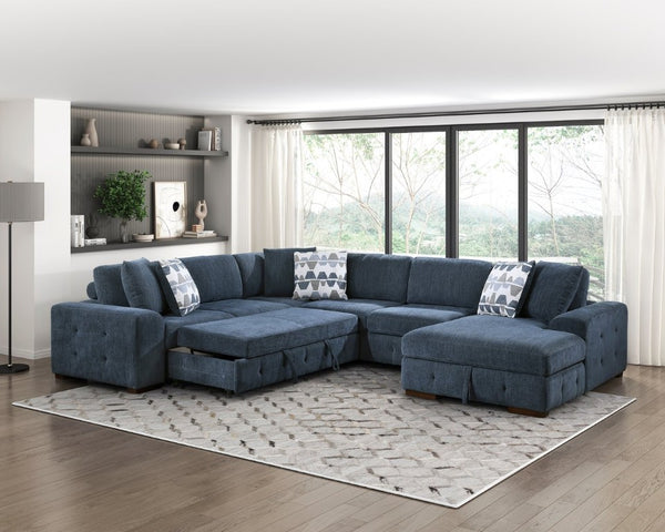 English Elm Modern Tufted Chenille 2 Seater Sleeper Sofa with Pull Out Bed and Wood Legs B011P537282