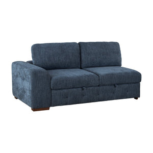 English Elm Modern Tufted Chenille Sleeper Sofa with Pull Out Bed and Espresso Wood Legs Left-Side Arm B011P537282