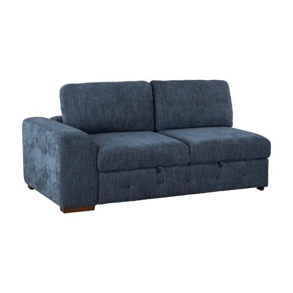 English Elm Modern Tufted Chenille Sleeper Sofa with Pull Out Bed and Espresso Wood Legs Left-Side Arm B011P537282