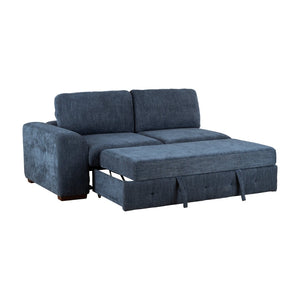 English Elm Modern Tufted Chenille Sleeper Sofa with Pull Out Bed and Espresso Wood Legs Left-Side Arm B011P537282