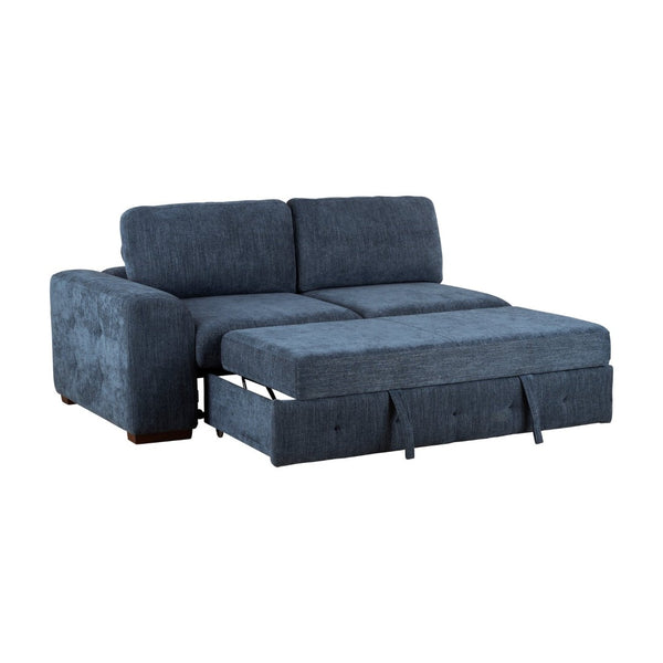 English Elm Modern Tufted Chenille Sleeper Sofa with Pull Out Bed and Espresso Wood Legs Left-Side Arm B011P537282