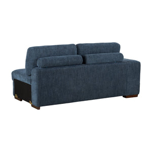 English Elm Modern Tufted Chenille Sleeper Sofa with Pull Out Bed and Espresso Wood Legs Left-Side Arm B011P537282