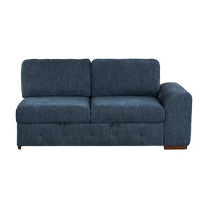 English Elm Modern Tufted Chenille Sleeper Sofa with Pull Out Bed and Espresso Wood Legs Right-Side Arm B011P537283