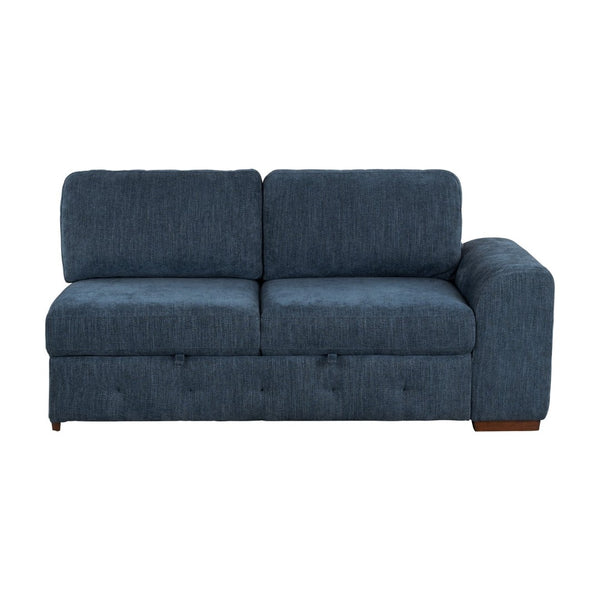 English Elm Modern Tufted Chenille Sleeper Sofa with Pull Out Bed and Espresso Wood Legs Right-Side Arm B011P537283