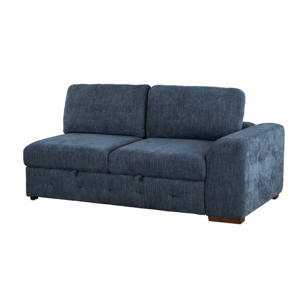 English Elm Modern Tufted Chenille Sleeper Sofa with Pull Out Bed and Espresso Wood Legs Right-Side Arm B011P537283