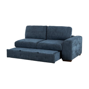 English Elm Modern Tufted Chenille Sleeper Sofa with Pull Out Bed and Espresso Wood Legs Right-Side Arm B011P537283