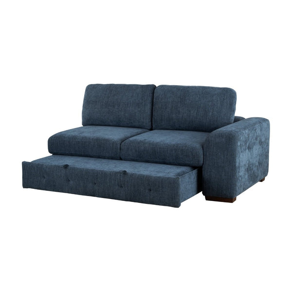 English Elm Modern Tufted Chenille Sleeper Sofa with Pull Out Bed and Espresso Wood Legs Right-Side Arm B011P537283