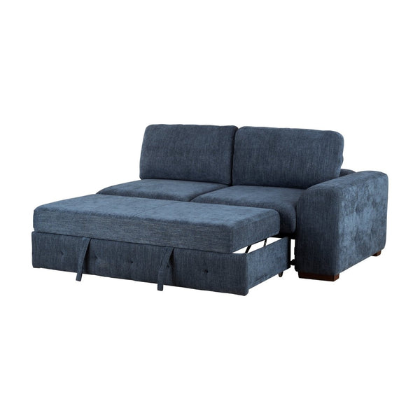 English Elm Modern Tufted Chenille Sleeper Sofa with Pull Out Bed and Espresso Wood Legs Right-Side Arm B011P537283