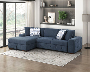English Elm Modern Tufted Chenille Sleeper Sofa with Pull Out Bed and Espresso Wood Legs Right-Side Arm B011P537283