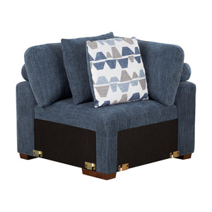 English Elm Modern Tufted Chenille Corner Seat with Espresso Legs for Sectional Living Rooms B011P537286