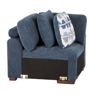 English Elm Modern Tufted Chenille Corner Seat with Espresso Legs for Sectional Living Rooms B011P537286