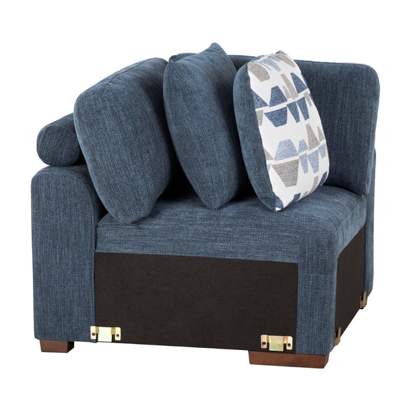 English Elm Modern Tufted Chenille Corner Seat with Espresso Legs for Sectional Living Rooms B011P537286