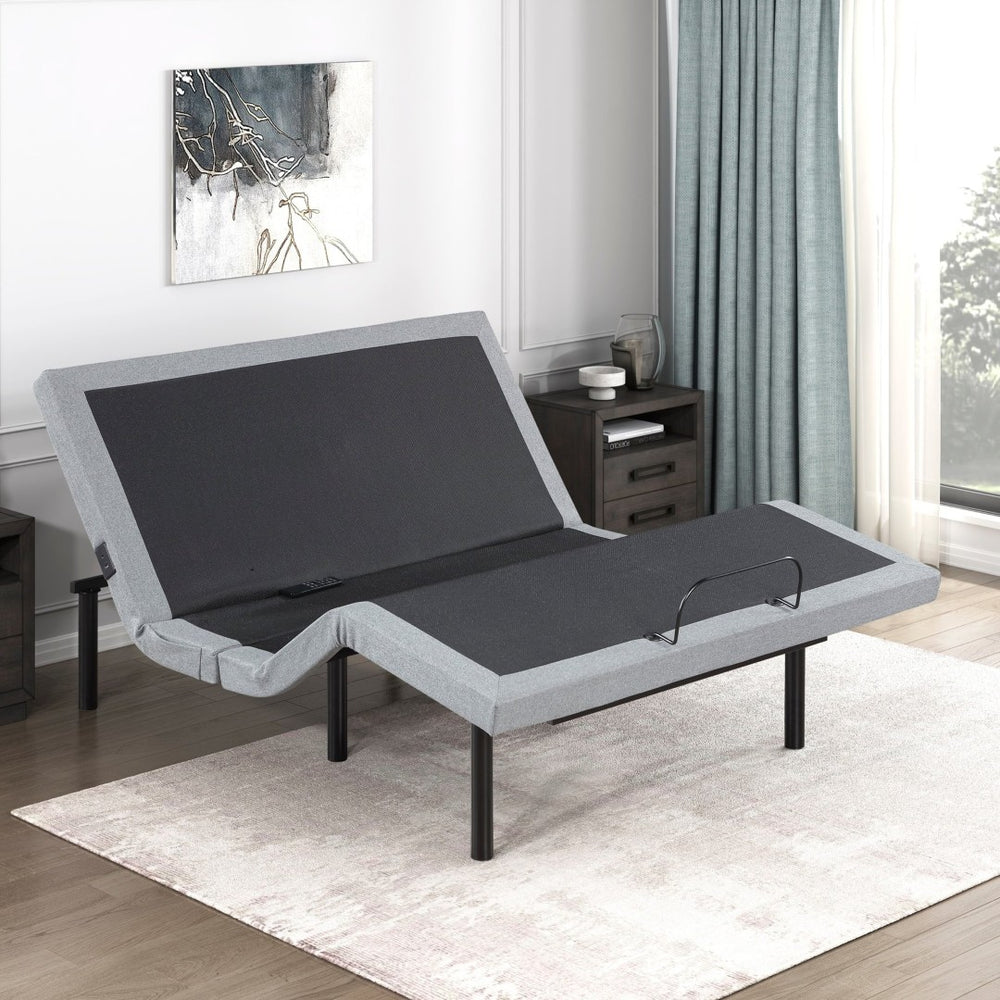 English Elm Queen Adjustable Base with Zero Gravity Massage Usb Charging Led and Metal Frame B011P539549