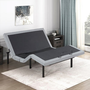 English Elm Full Size Power Adjustable Bed Base with Zero Gravity Massage LED Light and Charging Ports B011P539550