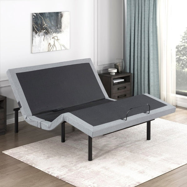 English Elm Full Size Power Adjustable Bed Base with Zero Gravity Massage LED Light and Charging Ports B011P539550