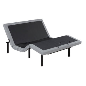 English Elm Full Size Power Adjustable Bed Base with Zero Gravity Massage LED Light and Charging Ports B011P539550