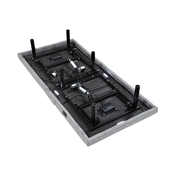 English Elm Twin Xl Adjustable Base with Zero Gravity Massage Usb Ports Led Light Metal Frame B011P539551