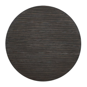 English Elm Contemporary Round Ebony Wood Grain Dining Table Seats Four for Modern Kitchens B011P539552