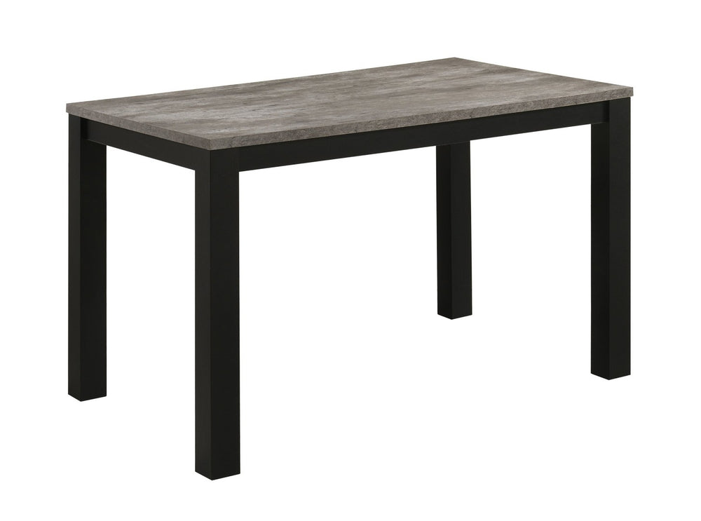 English Elm 1pc Faux Concrete Rectangular Dining Table Wooden Base Urban Loft Modern Style B011P540427