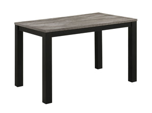 English Elm 1pc Faux Concrete Rectangular Dining Table Wooden Base Urban Loft Modern Style B011P540427