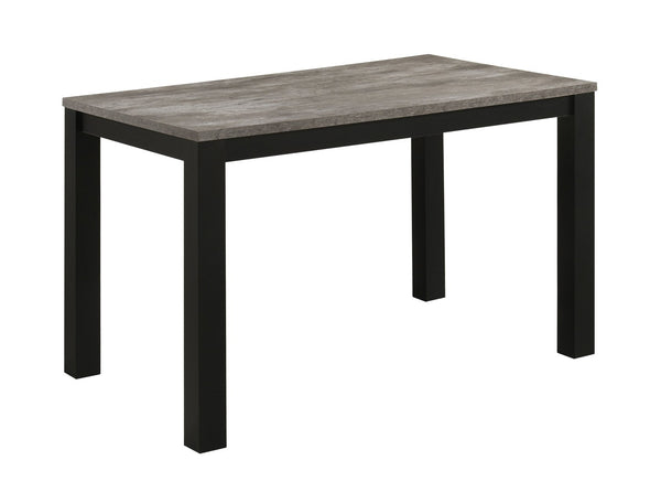 English Elm 1pc Faux Concrete Rectangular Dining Table Wooden Base Urban Loft Modern Style B011P540427