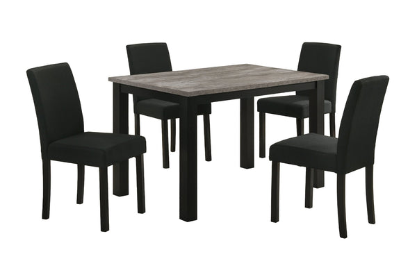 English Elm 1pc Faux Concrete Rectangular Dining Table Wooden Base Urban Loft Modern Style B011P540427