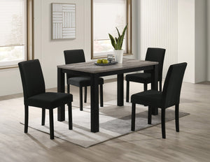 English Elm 1pc Faux Concrete Rectangular Dining Table Wooden Base Urban Loft Modern Style B011P540427