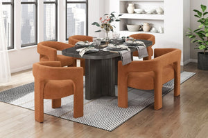 English Elm Contemporary Ebony Oak Veneer Rectangular Dining Table Seats Six for Modern Rooms B011P541111