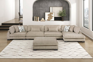 English Elm Contemporary Brown Microfiber Modular Ottoman Plush Foam Seating for Living Room B011P541121