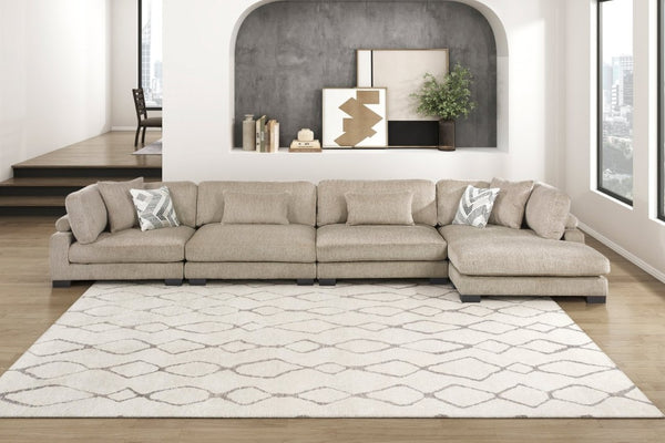 English Elm Contemporary Brown Microfiber Chaise Lounge with Reversible Cushions and Solid Wood Frame B011P541122