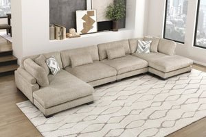 English Elm Contemporary Brown Microfiber Chaise Lounge with Reversible Cushions and Solid Wood Frame B011P541122