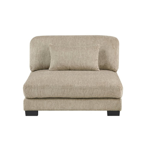 English Elm Contemporary Modular Armless Chair Brown Microfiber Sectional Seating with Pocket Coil Support B011P541124