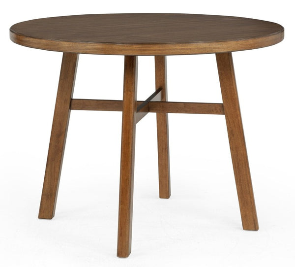 English Elm 1Pc Round Counter Height Dining Table Rich Brown Wood Warm Kitchen Bar Seating B011P541600