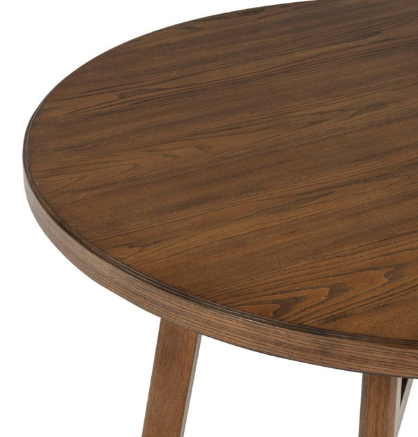English Elm 1Pc Round Counter Height Dining Table Rich Brown Wood Warm Kitchen Bar Seating B011P541600