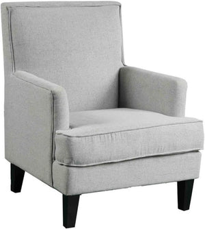 English Elm Transitional Linen Blend Armchair with Nailhead Trim for Living Room or Bedroom B011P545310