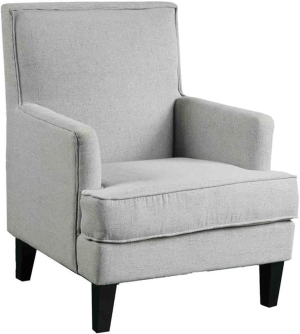 English Elm Transitional Linen Blend Armchair with Nailhead Trim for Living Room or Bedroom B011P545310