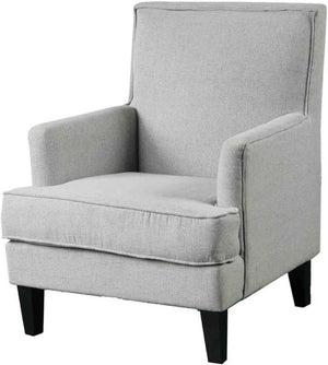 English Elm Transitional Linen Blend Armchair with Nailhead Trim for Living Room or Bedroom B011P545310