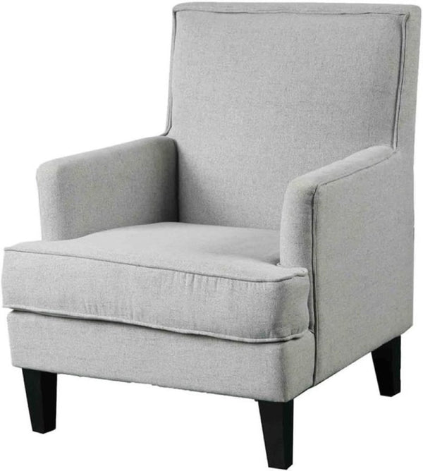 English Elm Transitional Linen Blend Armchair with Nailhead Trim for Living Room or Bedroom B011P545310