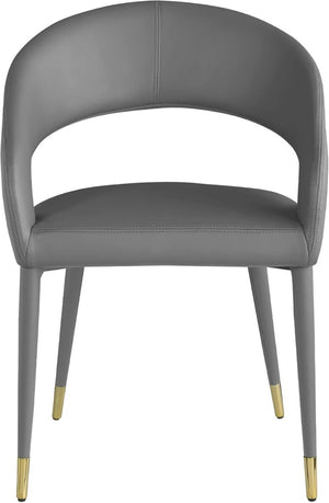 English Elm Modern Faux Leather Dining Chair Set with Gold Tipped Wood Legs for Glam Decor B011P545317