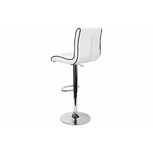 English Elm Faux Leather Crystal Tufted Swivel Barstools Set of 2 with Adjustable Chrome Pedestal White B011P546517