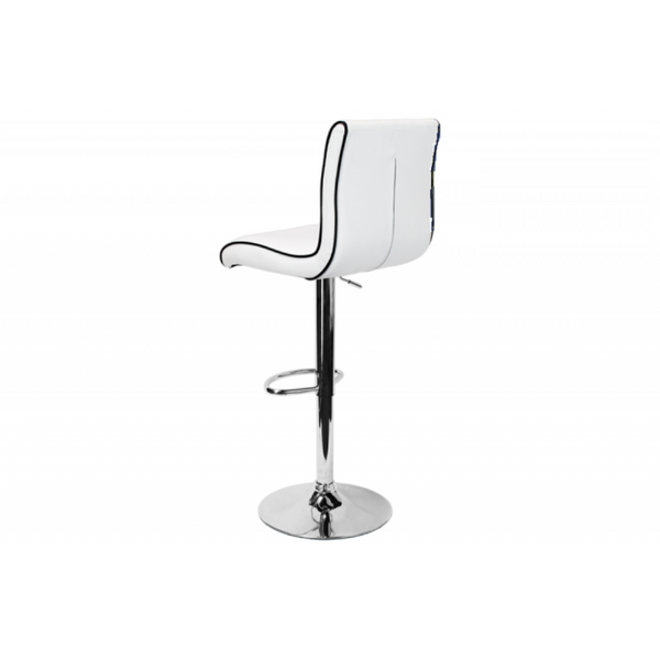 English Elm Faux Leather Crystal Tufted Swivel Barstools Set of 2 with Adjustable Chrome Pedestal White B011P546517