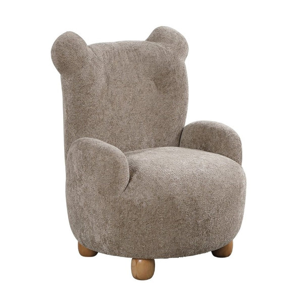 English Elm Beautiful Teddy Bear Kids Chair Chenille Upholstered Plywood Nursery Playroom Accent B011P548157