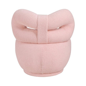 English Elm Luxury Boucle Kids Swivel Chair Bow Back Sculptural Seat for Playroom or Bedroom B011P548160