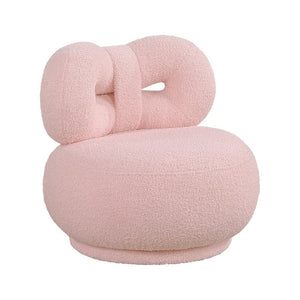 English Elm Luxury Boucle Swivel Chair for Kids Bow Back Sculptural Seat Plywood Frame Playroom B011P548162