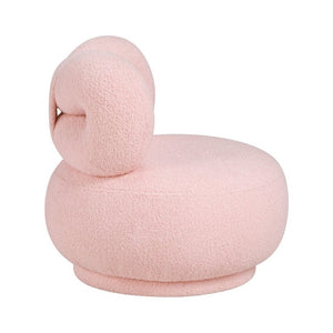 English Elm Luxury Boucle Swivel Chair for Kids Bow Back Sculptural Seat Plywood Frame Playroom B011P548162