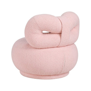 English Elm Luxury Boucle Swivel Chair for Kids Bow Back Sculptural Seat Plywood Frame Playroom B011P548162