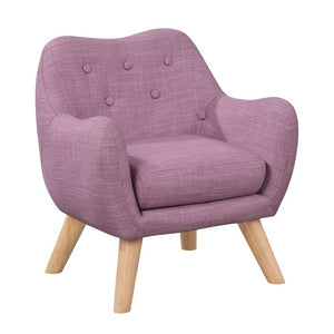 English Elm Comfortable Button Tufted Kids Armchair Plush Foam Seat Rubberwood Legs Playroom Ready B011P548186