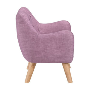 English Elm Comfortable Button Tufted Kids Armchair Plush Foam Seat Rubberwood Legs Playroom Ready B011P548186