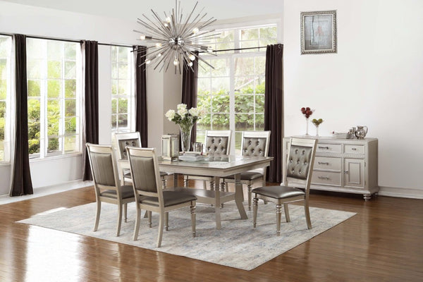 English Elm Dining Table with Glass Top Silver Rubberwood Frame Arched Base and Lower Display Shelf B011P552420