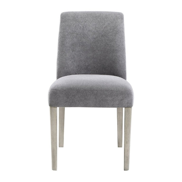 English Elm Contemporary Boucle Upholstered Dining Side Chairs Set of Two with Solid Wood Legs B011P553101